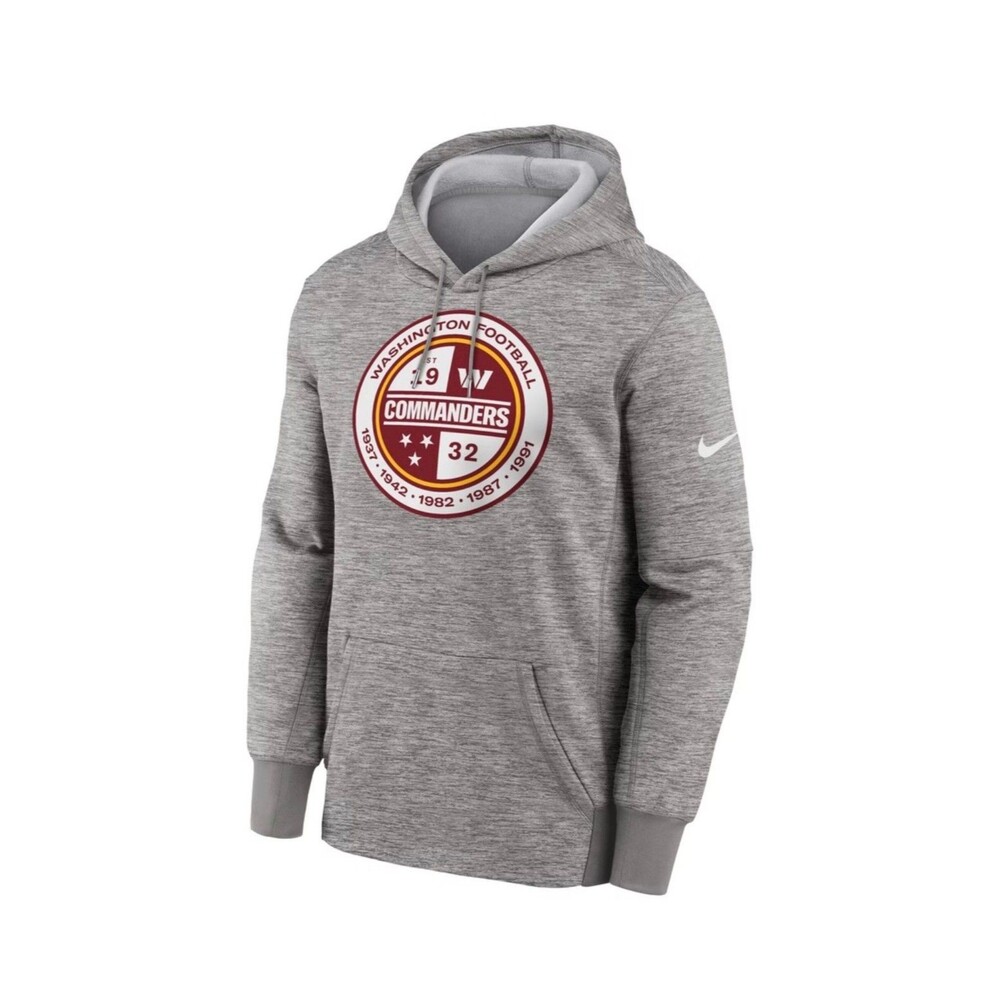NEW Men's Nike Heathered Gray Washington Commanders Performance Pullover Hoodie
